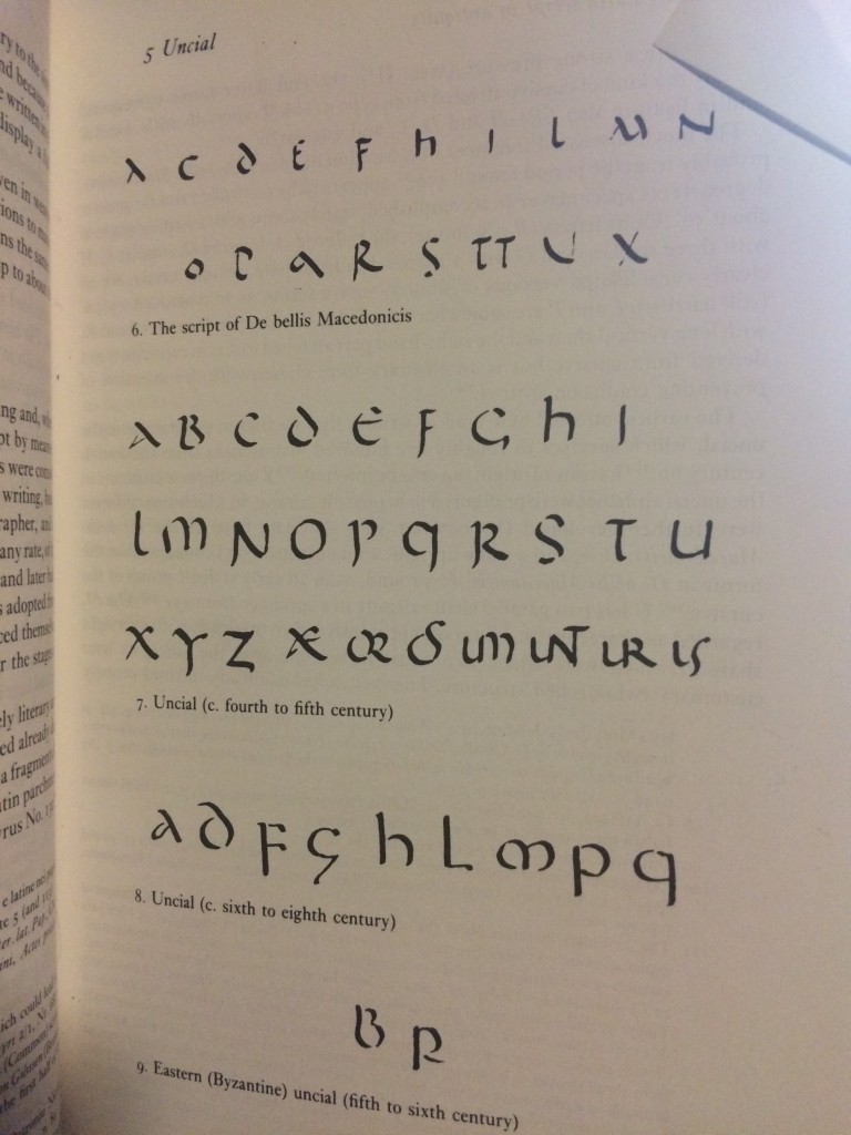 Uncial scripts. Bischoff p.67