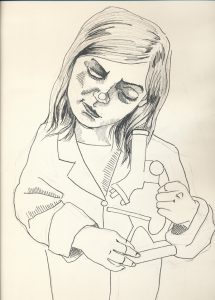 Drawing of Alice, Age 6, Future Botanist