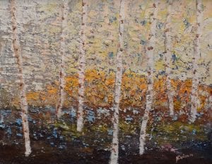 Birch Trees Oil Painting