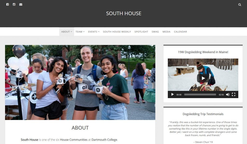 South House website