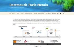 Dartmouth Toxic Metals website screenshot