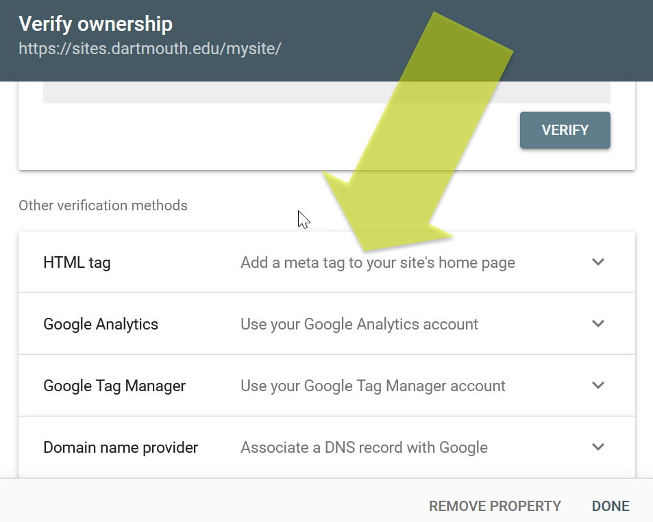 verify ownership screenshot