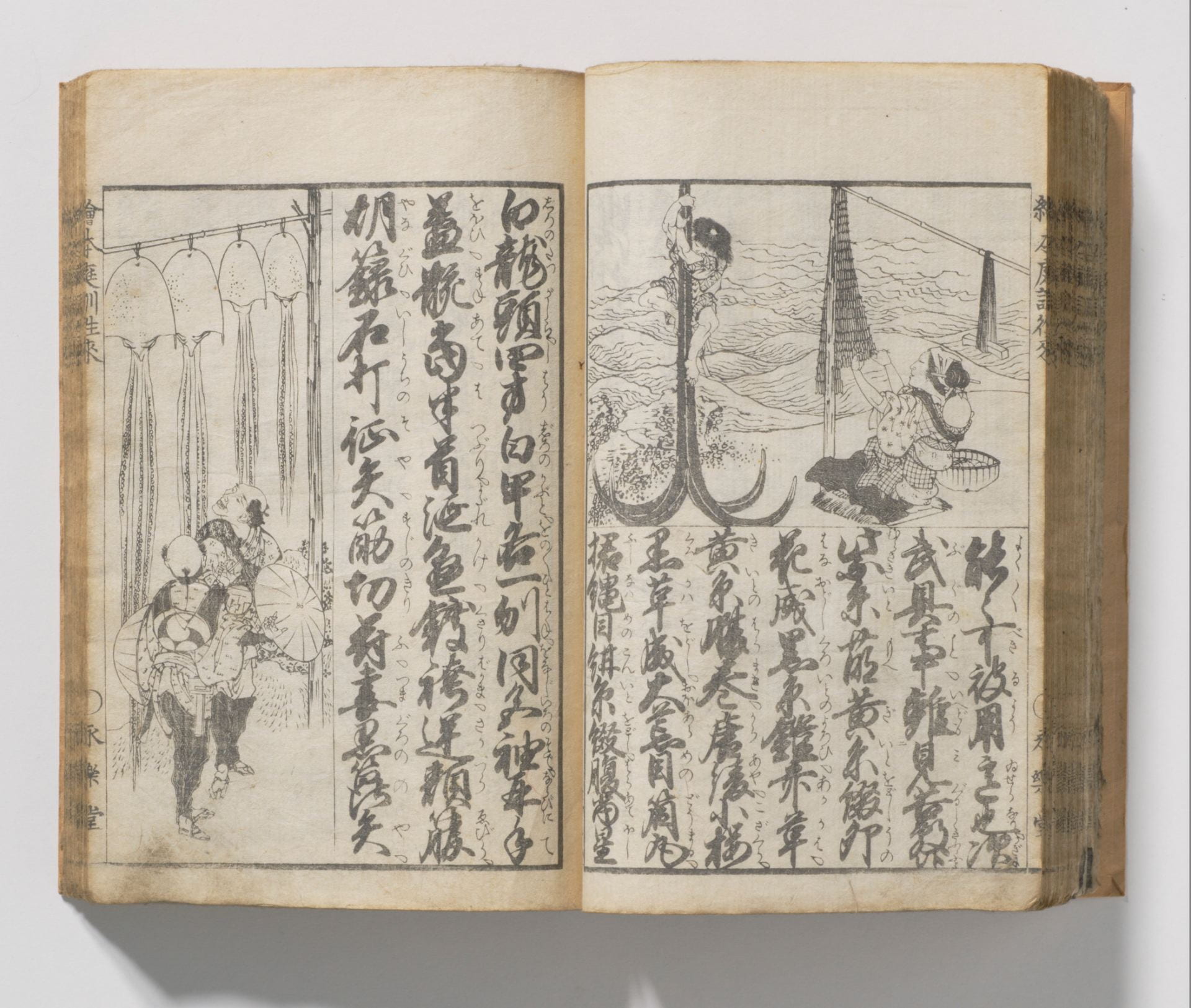Katsushika Hokusai, "Ehon Teikin Orai", 1828, book of color woodblock prints on paper. Gift of Robert W. Christy; MIS.997.4.5.