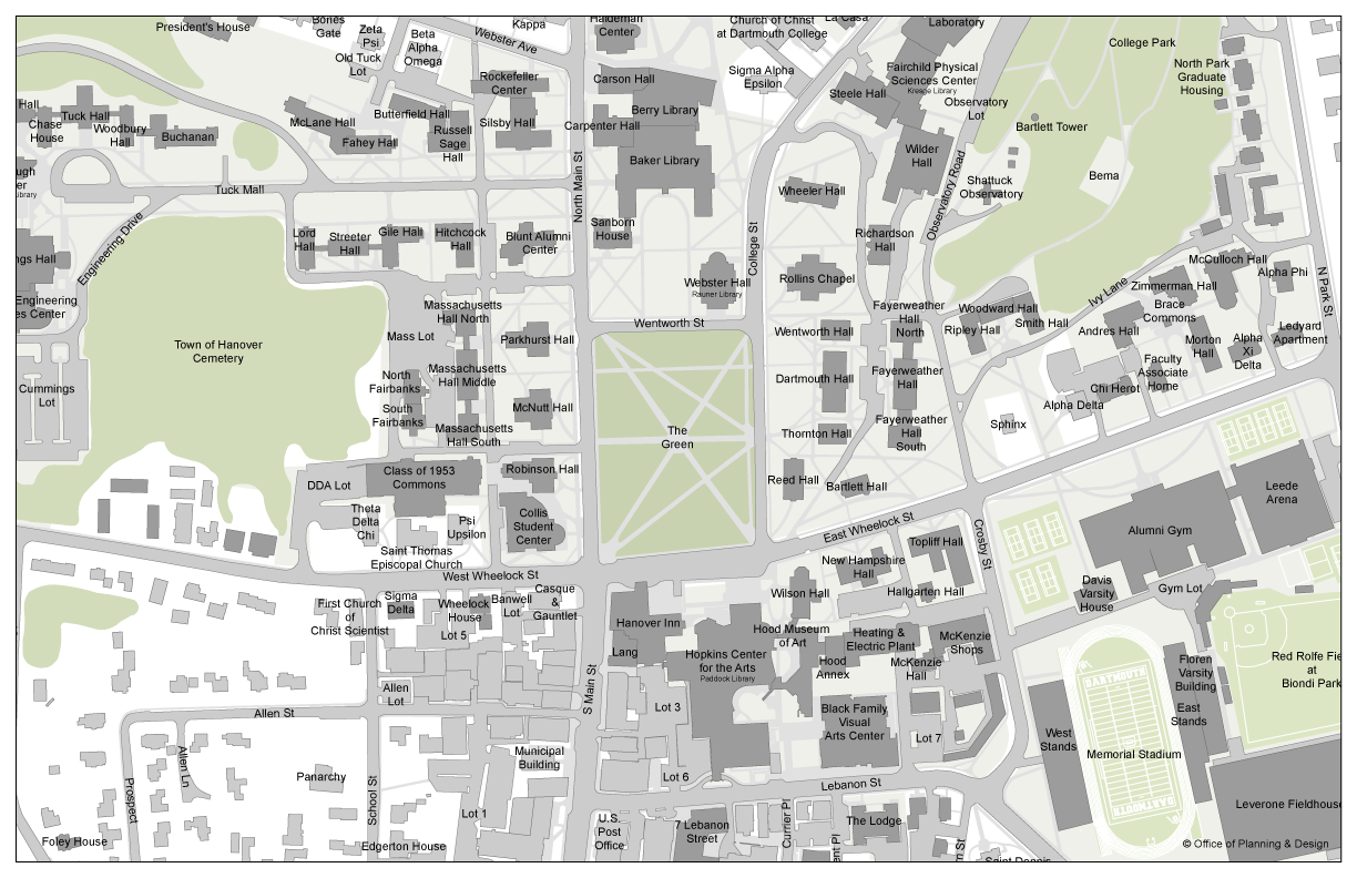 New Year New Campus Map Dartmouth College Planning