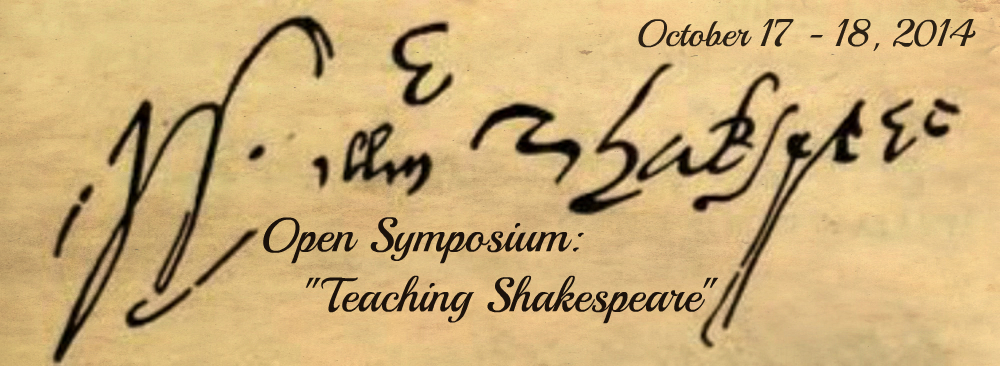 Open Symposium: "Teaching Shakespeare"