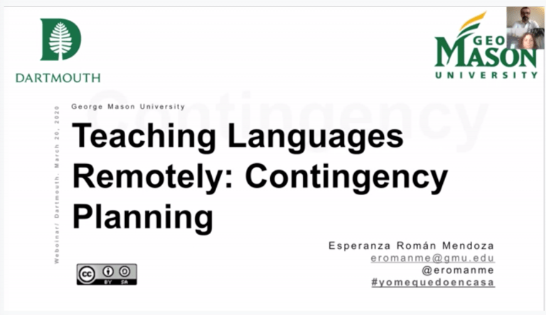 🔖 Webinar – Teaching Languages Remotely: Contingency Planning